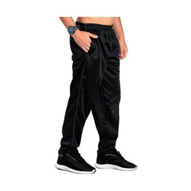 Imagem de Calça Tactel Masculina Forrada 3 Bolsos, M, Preto