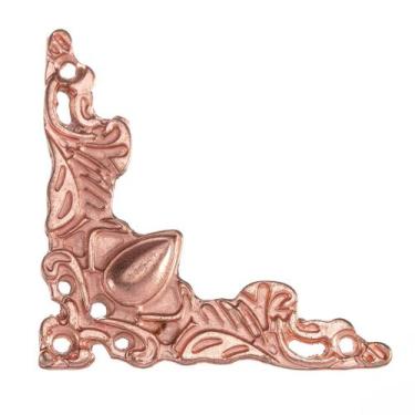 Imagem de Cantoneira Acabamento Grande Cobre Velho Caixas Mdf 4 Peças - Metallic