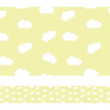 Imagem de Faixa Decorativa Infantil Nuvens Amarelas 10m X 10cm  - Quartinhos