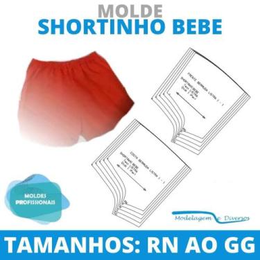 Imagem de Molde short bebe, modelagem&diversos, correios