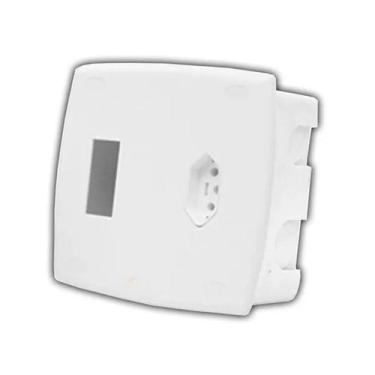 Imagem de Caixa De Embutir P/ 1 Ou 2 Din Com Tomada 20a Sem Disjuntor - Ilumi