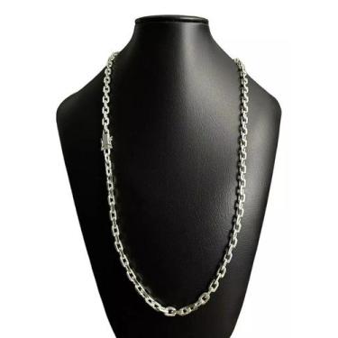 Imagem de Cordão 5mm cadeado banhado a prata 925 - ToJoia18k