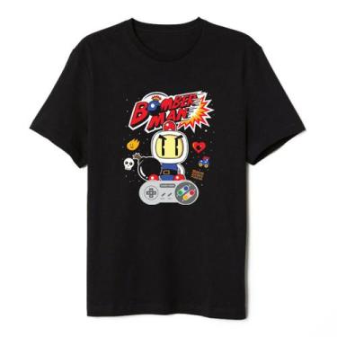 Imagem de Camiseta Bomber Man Retro Algodão - Fenix camisetas, Preto, M