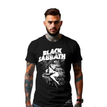 Imagem de Camiseta Banda Black Sabbath Heavy Metal Caveira Death Camisa 100% Alg