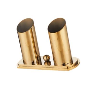 Imagem de Esquirla Microfones organizador de armazenamento microfone rack suporte moderno universal microfone desktop suporte de mesa para palco, Ouro