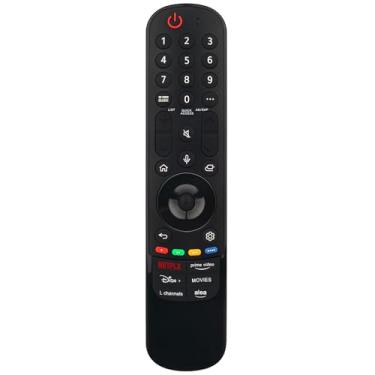 Imagem de Controle remoto Magic Voice Replace MR24GA Commander compatível com LG Smart TV 65QNED90TUA 55UT8000AUA 65UT8000AUA 75QNED90TUA 86QNED90TUA 75UT7590PUA OLED83G4WUA OLED97G4WUA 65UT70000PUA PUA OLED7