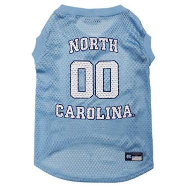 Imagem de Pets First Camisa de basquete NCAA North Carolina Tar Heels para cães e gatos, média - Camisa regata licenciada North Carolina Tar Heels Pet (UNC-4020-MD)