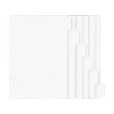 Imagem de shamjina 6 folhas de refil de papel destacável, planejador diy, páginas recarregáveis, 6 buracos, folhas soltas, divisores de papel para casa, faculdade, A6