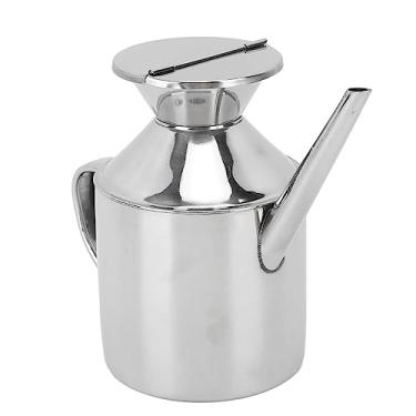 Imagem de Lata de óleo Tin Man, garrafa de óleo O, lata de óleo de aço inoxidável recipiente multiuso dispensador de óleo garrafa para molho de soja, vinagre e vinho com alça (com alça)