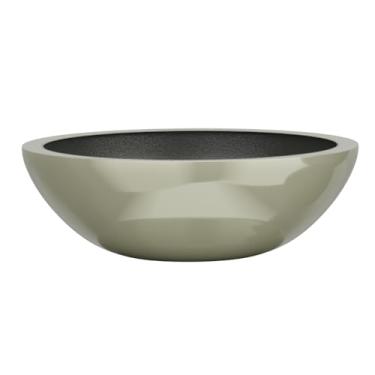 Imagem de Vaso Bacia Suculenta Para Planta Flor Fibra Vidro 25cm Cores (CHAMPAGNE)