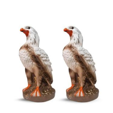 Imagem de Kit 2 Estátua Águia Gavião Espanta Pombos Gesso 36 Cm Varias Variedade
