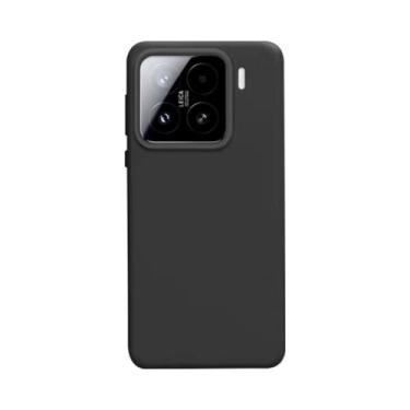 Imagem de Capa Aveludada Compatível Xiaomi 15 + Película De Hidrogel - DB, Preto