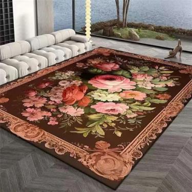 Imagem de HJZSZX Sala de estar Tapete Decoração para casa Vestiário Tapete de pelúcia Flores Tapete de área grande, QH1586, ER, 300x400CM