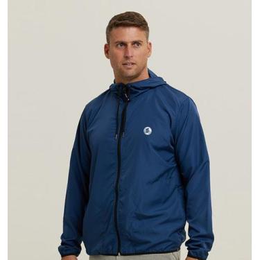 Imagem de Jaqueta Corta Vento Masculino Azul Ciclismo WSS Brasil Bike - Web Surf