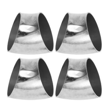 Imagem de Motoforti 4 peças 45 graus mandril curva cotovelo carro modificado tubo de escape tubulação 6.3 cm espessura OD 1,5 mm/16GA 63,5x83x1,5 mm aço inoxidável 201 tom prata