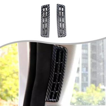 Imagem de Aunginsy Moldura de acabamento de saída de ar de coluna A para porta interna compatível com Hyundai Tucson/Santa Cruz 2022-2024 Console central A-Pillar painel de ventilação de ar condicionado capa