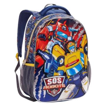 Imagem de Mochila Costas Transformers Escolar Sos Robots Infantil Seanite