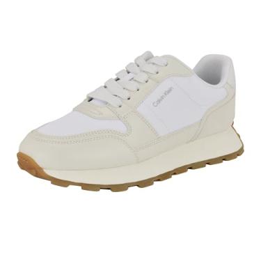 Imagem de Calvin Klein Tênis feminino Tulay, Branco/Bege 140, 40