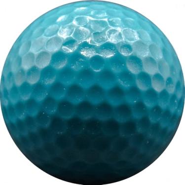 Imagem de Bolas de golfe de cor lisa, 1 dúzia em branco, não impressas (azul claro) -