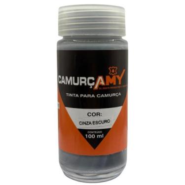 Imagem de Tinta Para Camurça e Nobuck 100ml - AMY - Para calçados, Cinza escuro