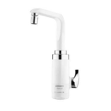 Imagem de Torneira Elétrica Essence Parede Branca com Cromado 5500W 220V Lorenze