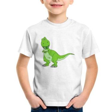 Imagem de Camiseta Infantil Dinossauro - Foca na Moda, Branco, 14