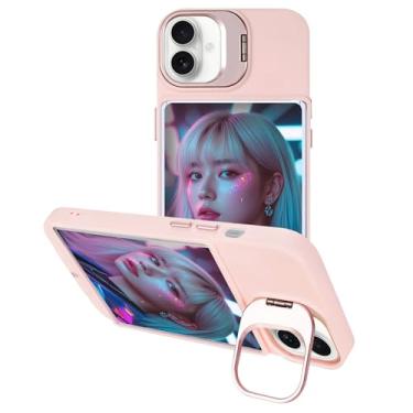 Imagem de Capa de celular para iPhone 16 | Suporte de câmera integrado | Inclui 5 carregadores superiores TCG/exibição de fotos | Compatível com Pokémon, Panini, colecionadores de magia, basquete, cartas de