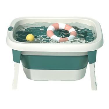 Imagem de Banheira Infantil Dobrável Ofuro Banho Confortável E Seguro - Tibaby, 