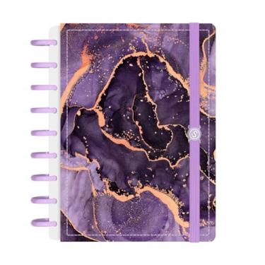 Imagem de Caderno Disco Iscool 140 Fls Médio M+ Mármore Roxo