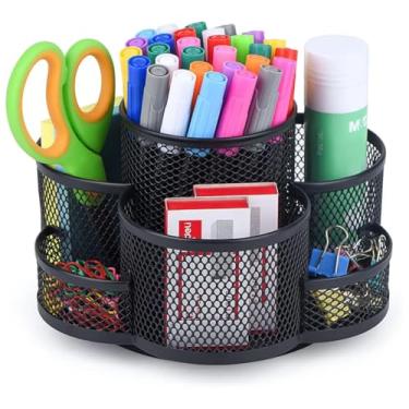 Imagem de Organizador De Mesa Giratório Porta Lápis Treco Escritório