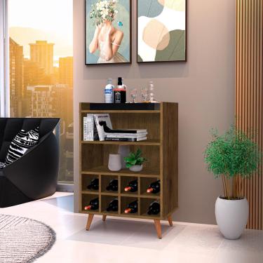 Imagem de Aparador Bar Adega Para 8 Garrafas Paris Ferrara - Rede Móveis