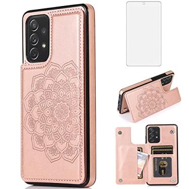 Imagem de Asuwish Capa de telefone para Samsung Galaxy A53 5G 2022 com protetor de tela de vidro temperado e capa carteira de couro flip suporte para cartão de crédito celular Gaxaly A53 G5 Galaxies 53A SM