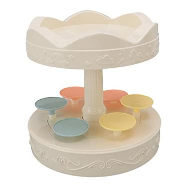 Imagem de Suporte para Cupcake, Suporte para Donuts, Bandeja Em Camadas Com Almofadas Antiderrapantes, 6 Bandejas, Máquina de Sobremesa Giratória de 2 Camadas, Mesa de Exibição de Cupcake