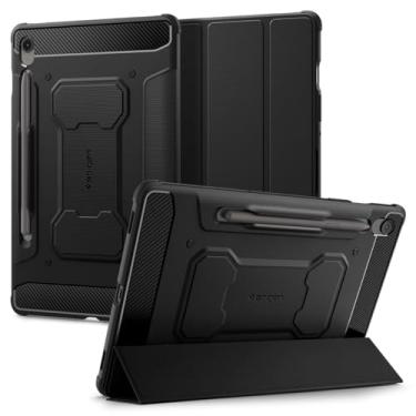 Imagem de Spigen capa para Galaxy Tab S10 FE (2025), capa protetora tripla Rugged Armor Pro e suporte para caneta S, 10.9 polegadas, preta