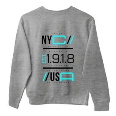 Imagem de Jaqueta Moletom Inverno Bem Quente Tecido Grosso Agasalho Sem Capuz Streetwear Estiloso-Unissex