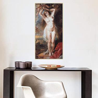 Imagem de Reprodução famosa de pinturas a óleo. Peter Paul Rubens. Perseus Freeing Andromeda. Pôster de arte de parede para impressão em tela. Para decoração de escritório - 70 x 140 cm sem moldura