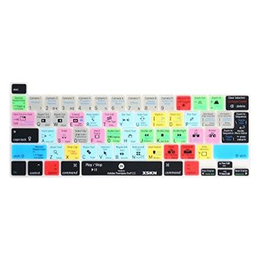 Imagem de XSKN Capa para teclado Premiere Pro CC de silicone para MacBook Pro 2019 de 16 polegadas A2141 e MacBook Pro de 13,3 polegadas 2019 A2338 M1 A2251 A2289 com Touch Bar e Touch ID Versão Comum dos EUA e