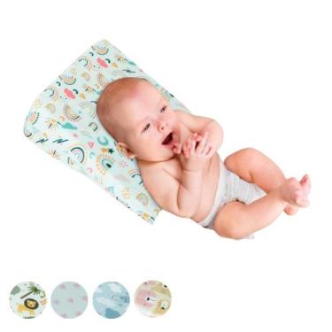 Imagem de Travesseiro Anti Refluxo Bebê C/ Enchimento + Capa Removível - Maria's