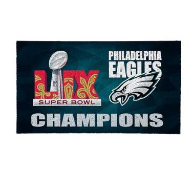 Imagem de Team Sports America Capacho NFL Philadelphia Eagles 2025 Superbowl LIX Championship | 71 cm x 40 cm | Tapete de grama | Tapete antiderrapante para decoração interna e externa