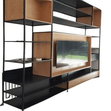 Imagem de Estante Aço/Mdf Estilo Industrial Mobbili Es-04