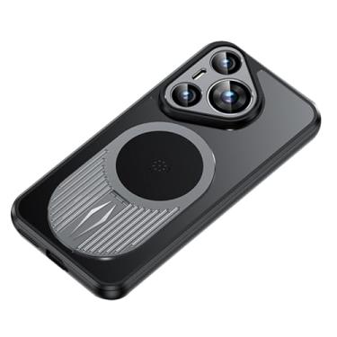 Imagem de LTLMYDAM Capa de dissipação de calor para Huawei Pura 70 Ultra/70 Pro/70 Pro+/70, capa de proteção para câmera, pequena, suporte magnético, fina, prata, 70 Pro+