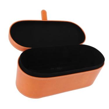 Imagem de Caixa de Transporte de Viagem, Splash Proof PU Couro de Couro Portátil Secador de Cabelo Transportar Bolsa de Acessórios para Cabelos Saco de Armazenamento para Ferros de (Estilo