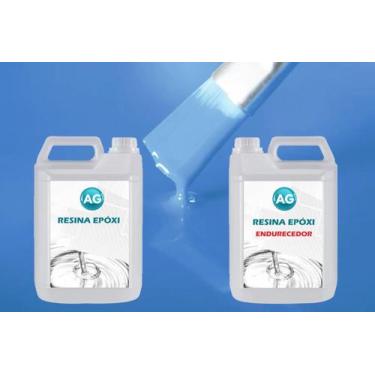 Imagem de Resina Epóxi 1Kg + Cor Sólida ul Claro - Ral5012 Ag Alta E - Resinas A