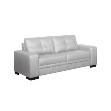 Imagem de Sofá 03 Lugares 2,10 m Couro Milano Branco - Arte Sala, Branco, 50 Kg