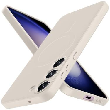 Imagem de CMYFUTNG Capa magnética para Samsung Galaxy S23 5G, [teste de queda de grau militar] capa fina de silicone antiarranhões para Galaxy S23 branca 5-S23-04