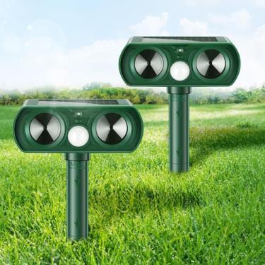 Imagem de Repelente de animais CKUKARM Solar Ultrasonic, pacote com 2 unidades p