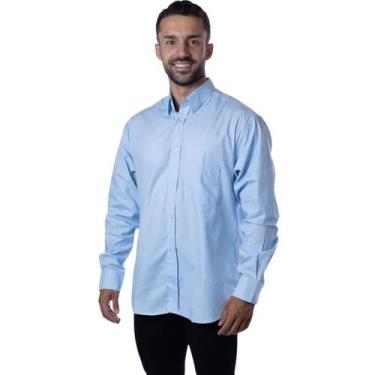 Imagem de Camisa Cannes Manga Longa Azul Plácido - Fardas Uniformes,  PP