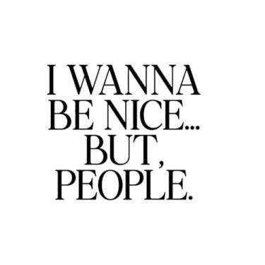 Imagem de Adesivo de vinil I Wanna Be Nice But People NOK |Laptop Carros Caminhões Vans Paredes | Preto |5,6 x 5 polegadas | NOK2302