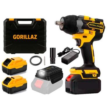 Imagem de Chave Impacto Brushless 750nm Adaptador Carregador + Maleta - Gorillaz