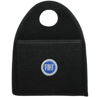 Imagem de Lixeira Lixinho Automotiva Carro Carpete Logo Bordado para Câmbio Pret